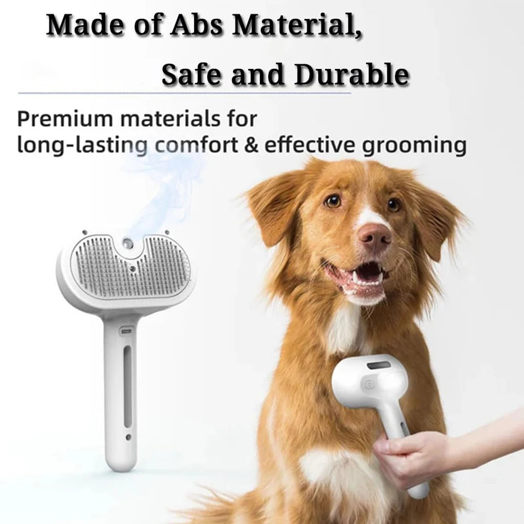 Steam Pet Grooming Brush – Anti-Shedding Detangling Comb for Dogs & Cats