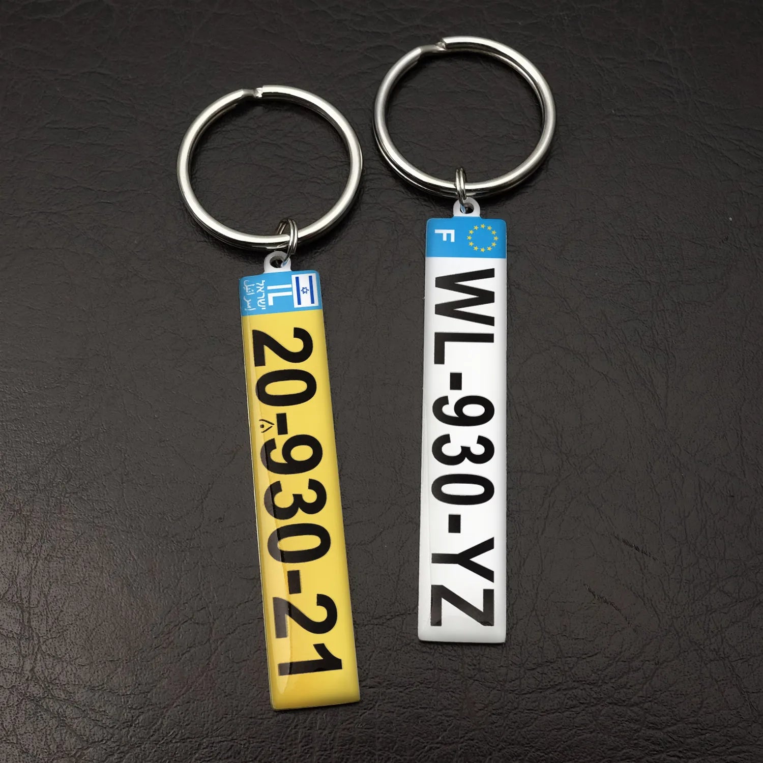 Personalized Car Number Plate Keychain – Custom Metal Key Ring for Drivers & Gift for Him