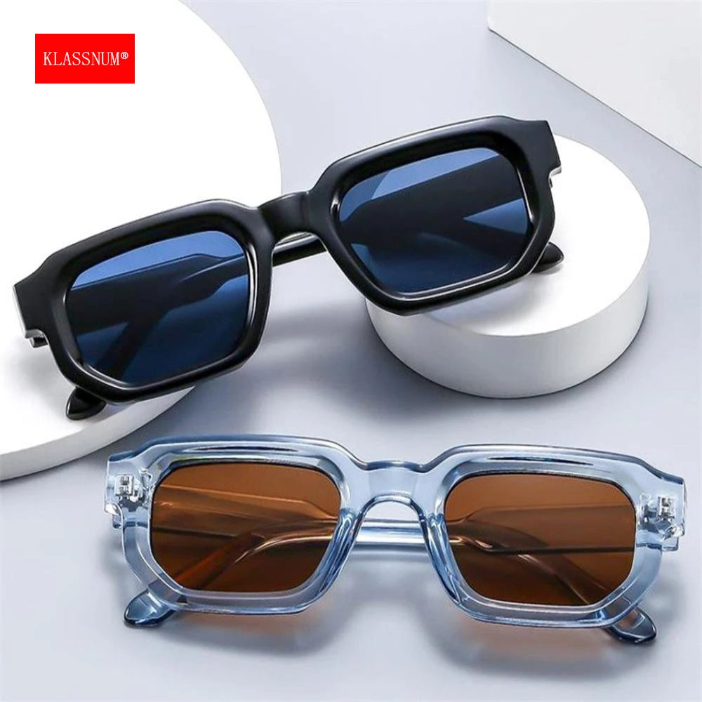 Vintage Rectangle Sunglasses – Stylish UV400 Protection for Men & Women