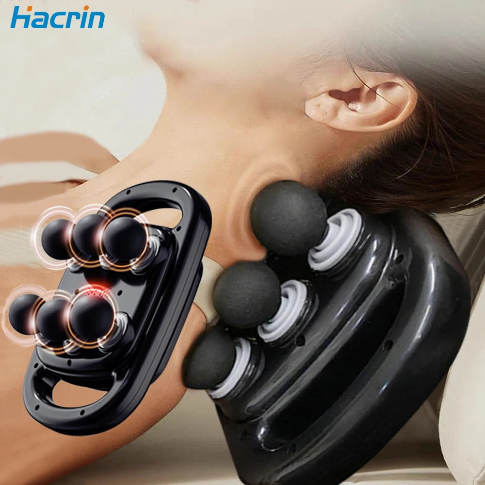 6-Head Deep Tissue Massage Gun for Neck, Back & Full Body Pain Relief