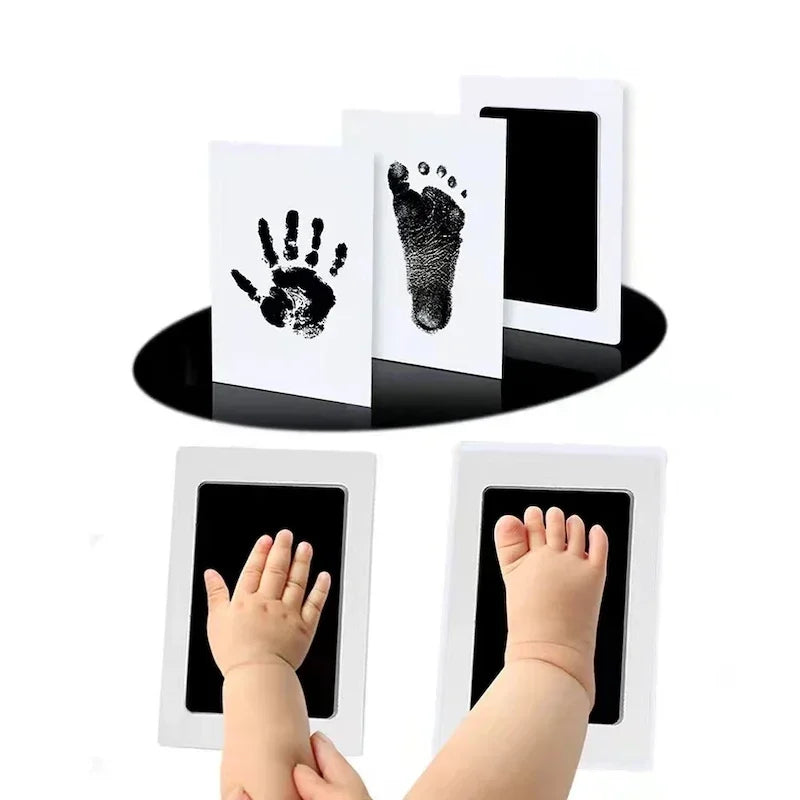 Newborn Baby Hand and Footprint Keepsake Kit – Inkless Print Pad with Imprint Cards