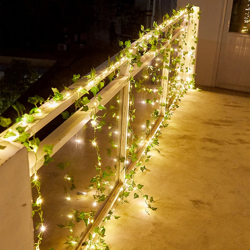 LED Maple Leaf Fairy String Lights – Battery-Powered Fall Garland for Home & Holiday Decor
