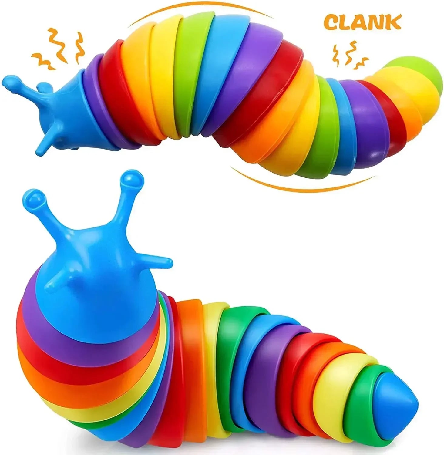 3D Colorful Slug Fidget Toy for Kids Stress Relief and Hand Exercise