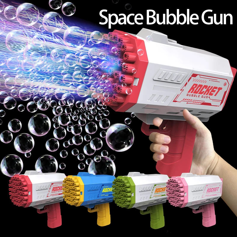 40-Hole Bubble Gun for Kids - Automatic Bubble Blower for Outdoor Play & Parties
