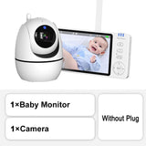 Monitor de video HD para bebés de 5 pulgadas con cámara: seguro, inalámbrico y con cobertura total