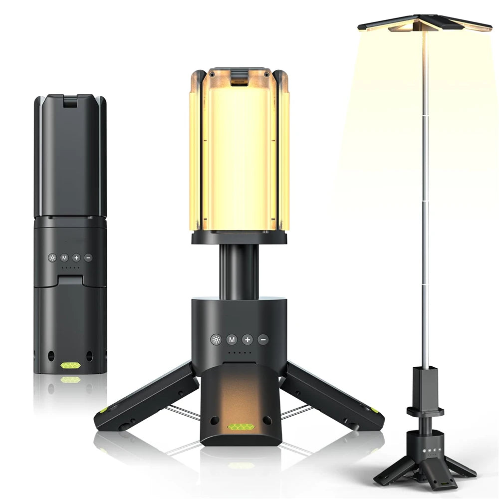 14000mAh Camping Lantern with 6000LM Brightness - Magnetic, Telescopic LED Light for Outdoor Adventures