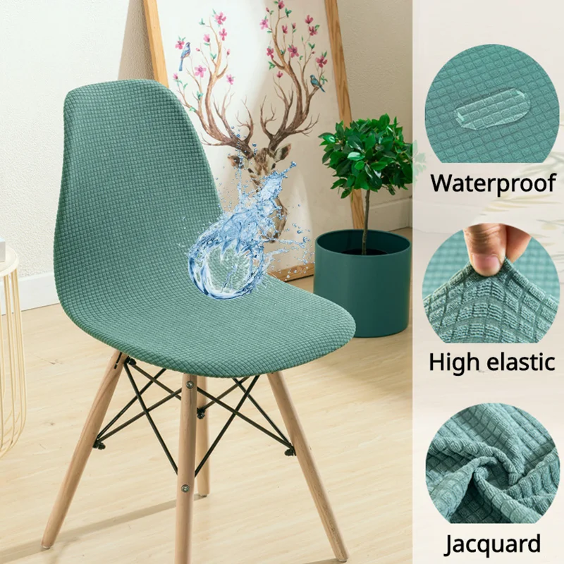 Waterproof Jacquard Chair Covers – Stretchable & Stain-Resistant for Dining & Bar Chairs