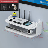 Estante para enrutador WiFi de montaje en pared: organizador de cables oculto y almacenamiento de regletas de enchufes