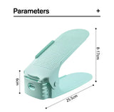 Organizador de zapatos apilador ajustable de 10 piezas: zapatero de dos niveles que ahorra espacio para organizar el armario