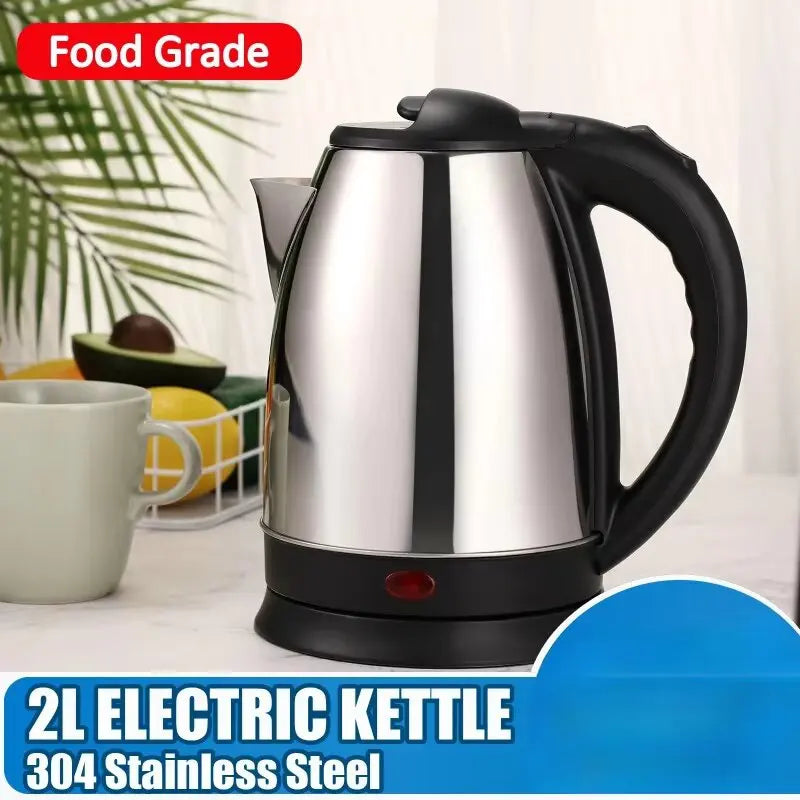 2L Stainless Steel Electric Kettle – 1500W Fast Boiling Water Heater with Auto Shut-Off