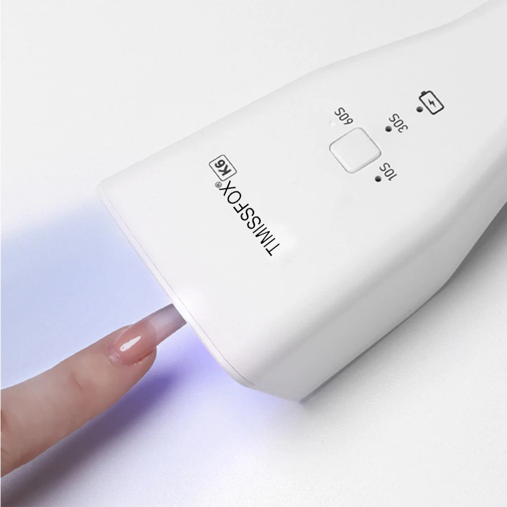 Wireless Handheld UV LED Nail Lamp with Smart Sensor & 3 Timer Modes