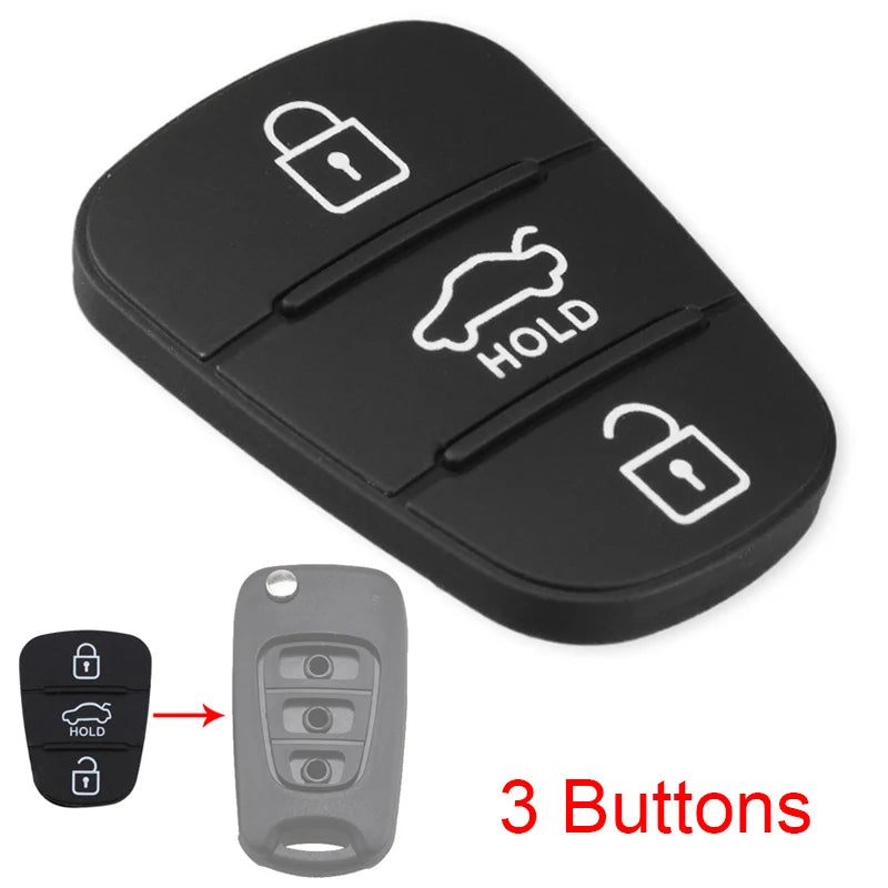 Hyundai & Kia Key Fob Button Pad Replacement – 3-Button Rubber Pad