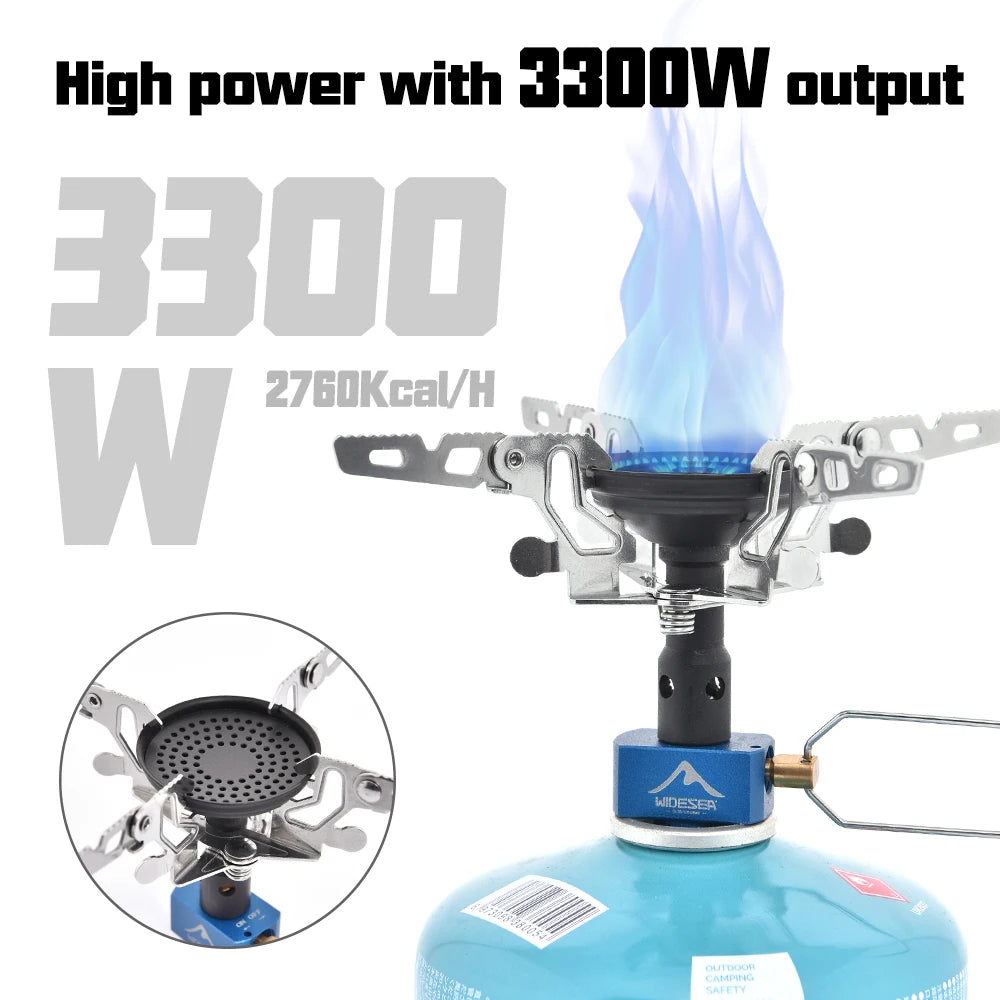 3300W Portable Camping Stove - Compact & Powerful Outdoor Gas Burner