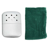 Reusable Silver Metal Hand Warmer – Long-Lasting Portable Heat for Camping, Skiing & Outdoor Use