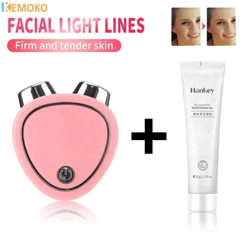 Portable Electric Face Lifting Massager with Sonic Vibration & EMS Therapy