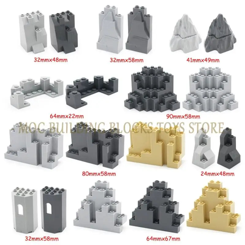 Mini Modern Building Block Rockery Set – Creative Architecture Model Toy for Teens & Adults