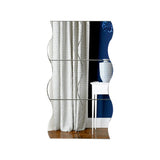 3D Wave Mirror Wall Stickers – Modern Self-Adhesive Home Décor