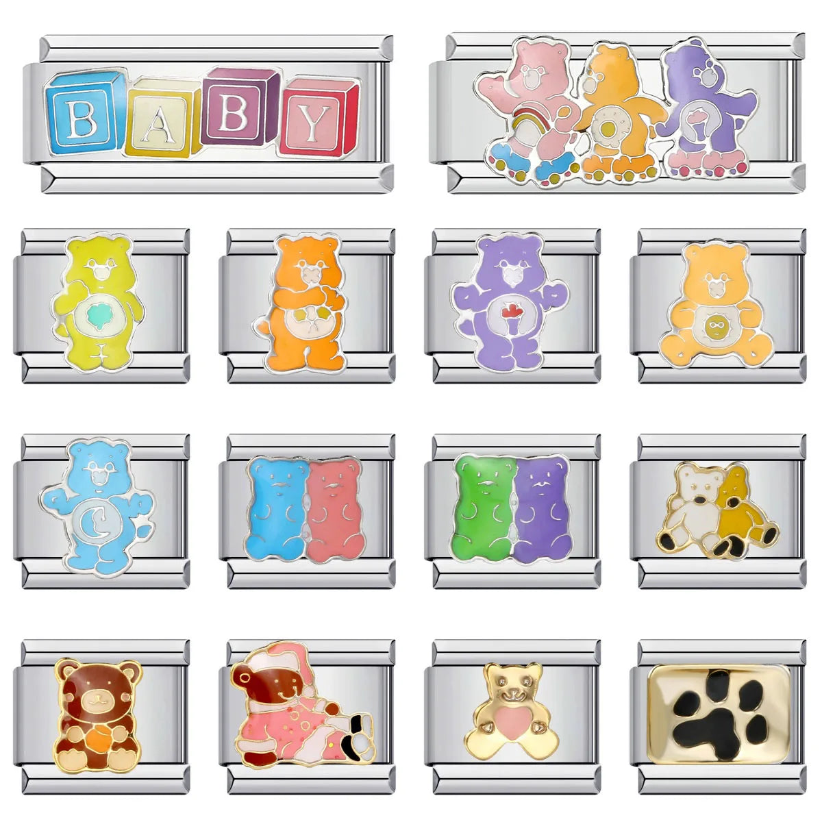 Pulsera moderna de acero inoxidable con dijes de animales: elegante y duradera para uso diario