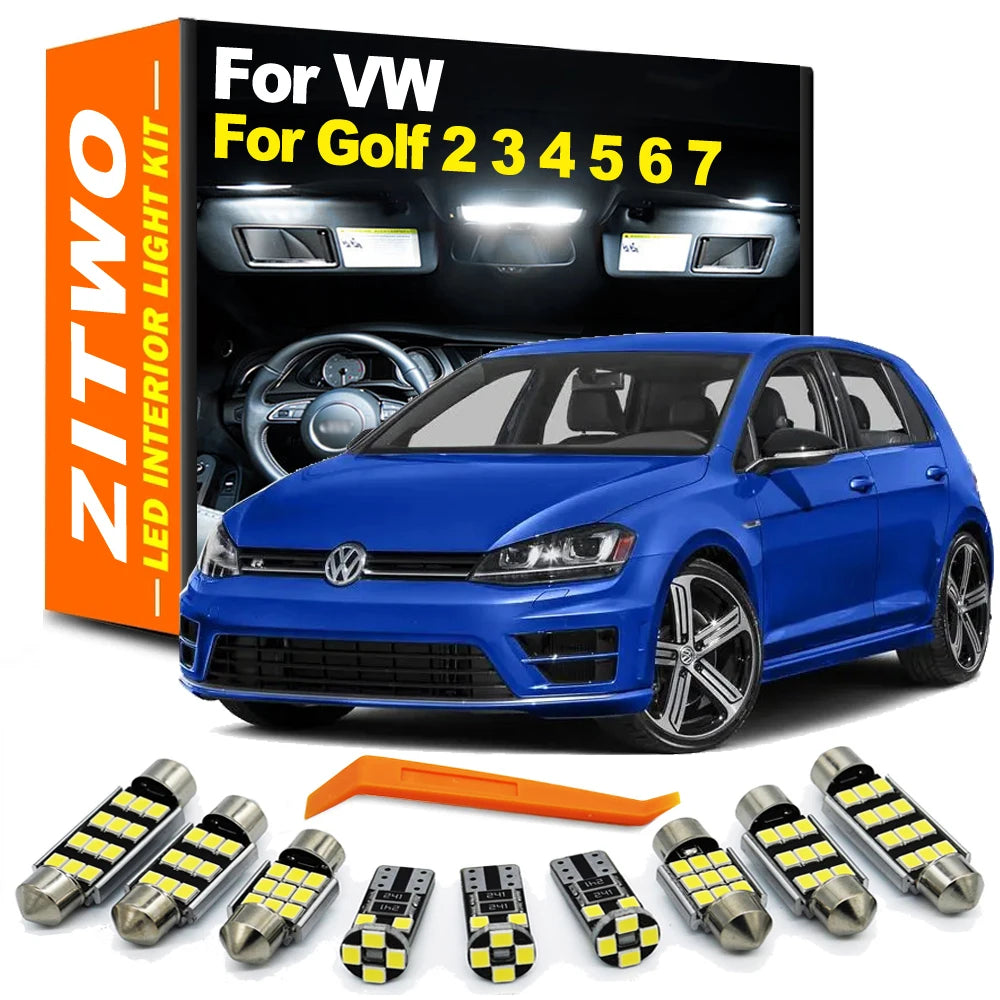 Premium LED Interior Light Kit for VW Golf MK2-MK7 – Bright, Canbus Error-Free Upgrade