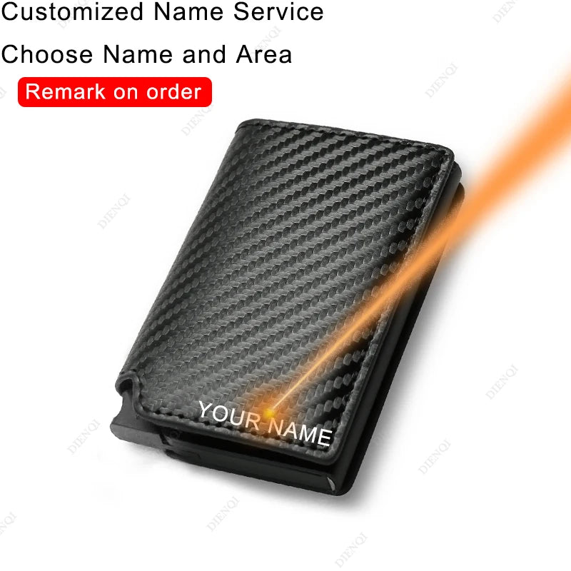 Slim RFID PU Leather Wallet – Trifold Business Card Holder for Men & Women