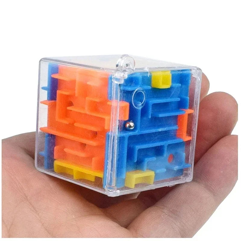 3D Maze Puzzle Cube Toy for Kids and Adults – Brain Teaser Labyrinth Ball Game