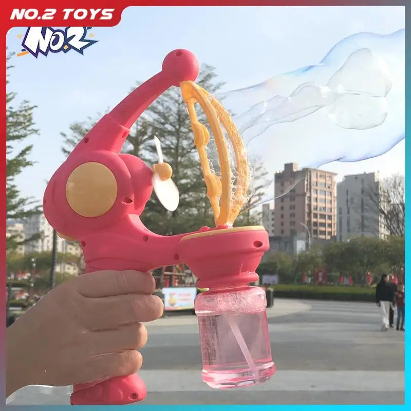 Automatic Bubble Gun for Kids - Large Bubble Blower with Included Bubble Solution