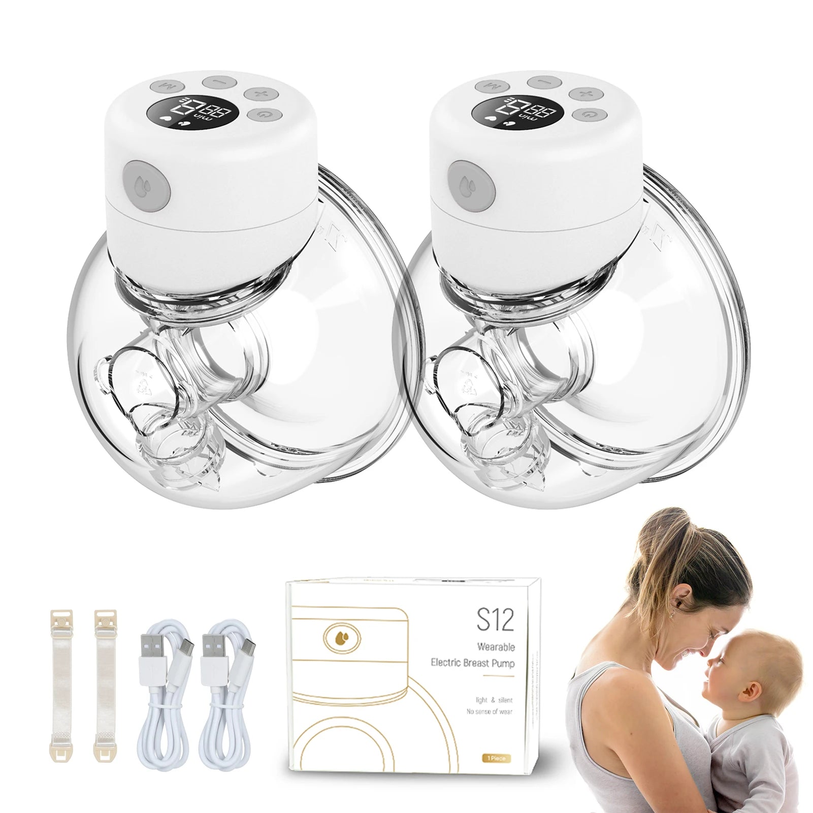 Hands-Free Electric Breast Pump – Portable, Wearable & Wireless for Effortless Milk Extraction