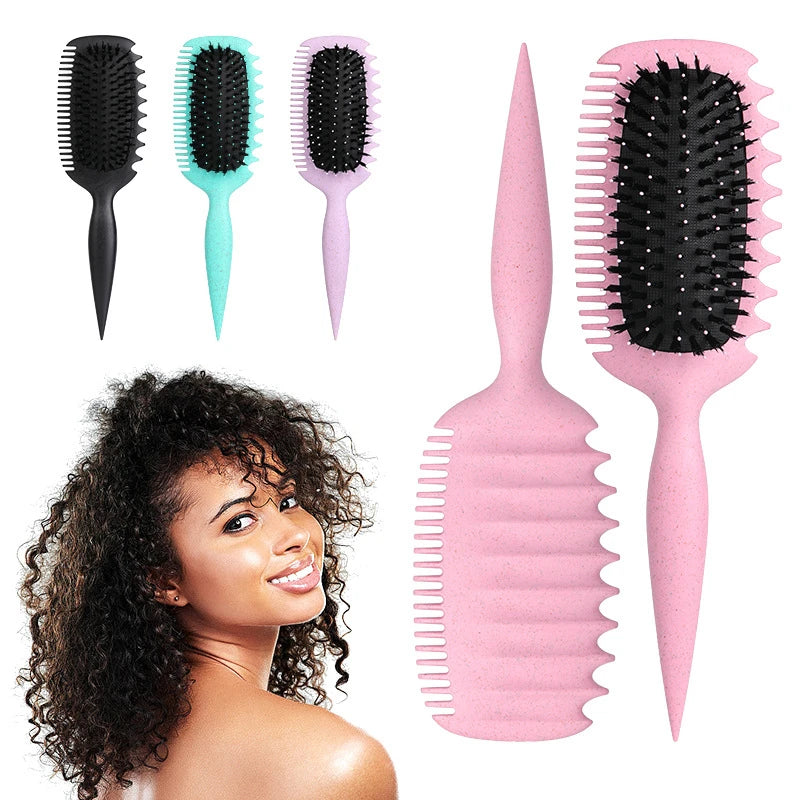 Curly Hair Detangling & Curl Defining Brush for Wet or Dry Styling