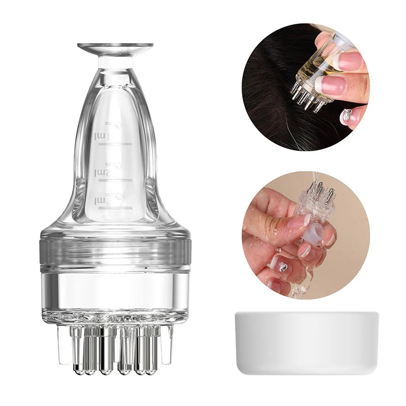 Hair Oil Applicator Comb with Scalp Massager & Precision Liquid Dispenser