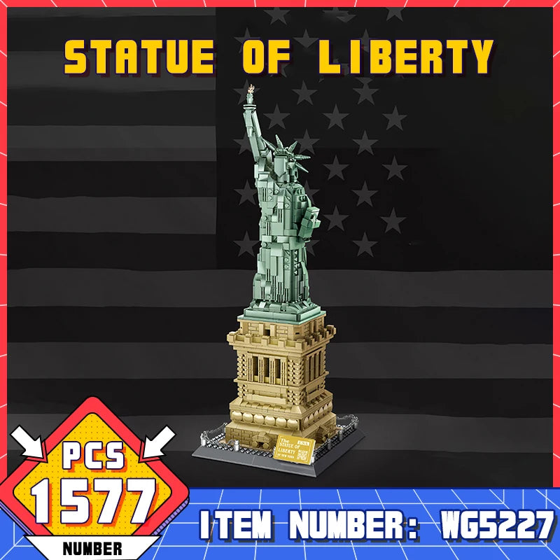 Statue of Liberty Architecture Building Blocks Set – 1577PCS Landmark Model for Kids & Adults