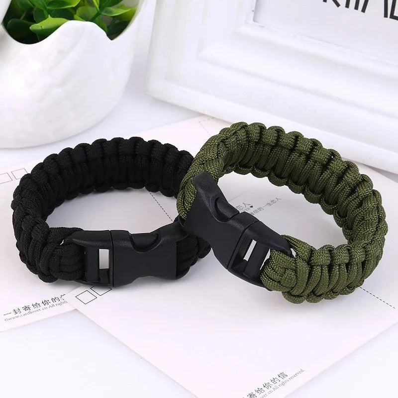 7-Strand Paracord Survival Bracelet – 23cm Emergency Rope for Outdoor & Camping