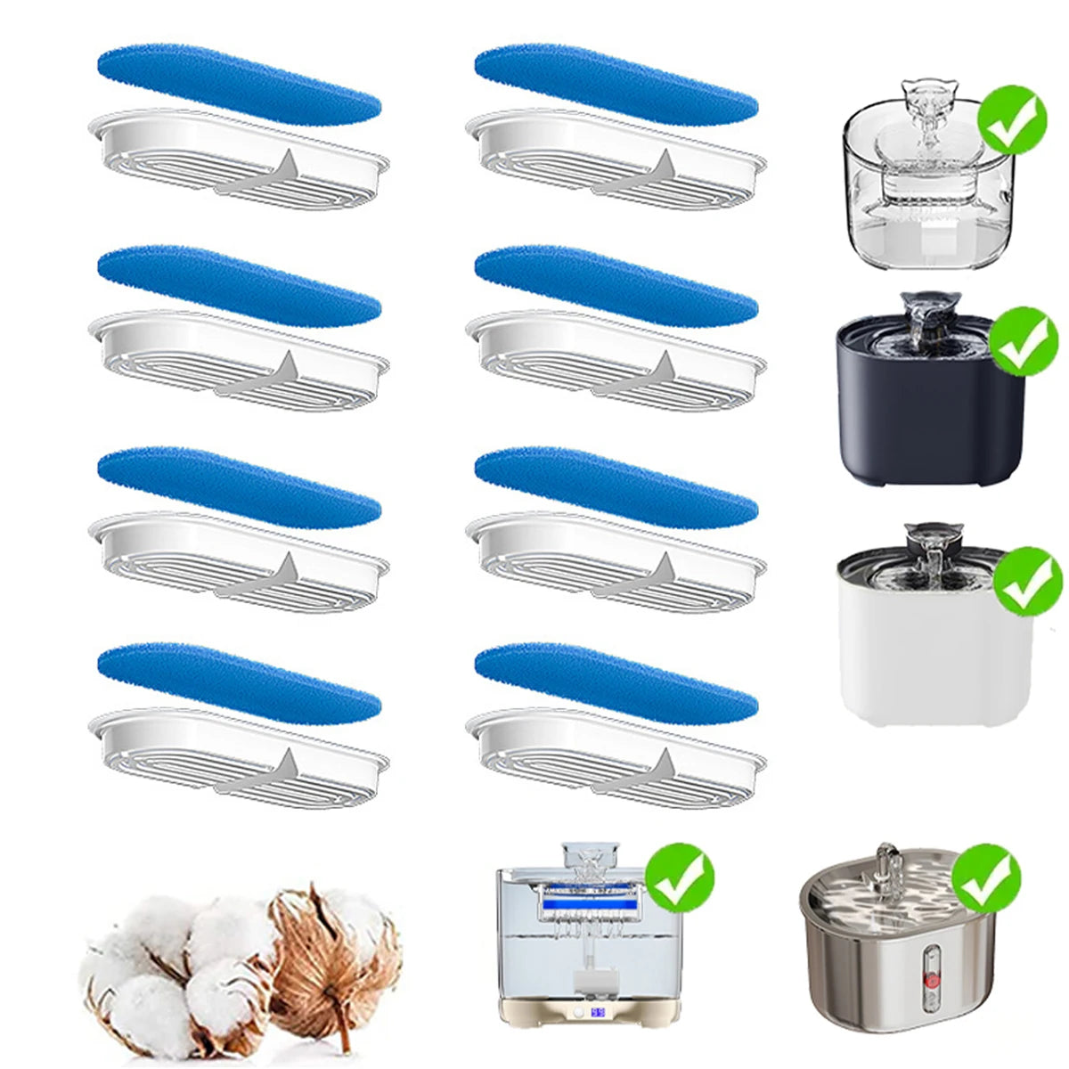 Charcoal Water Fountain Filters for Cats – Clean Drinking Water Replacement Filters