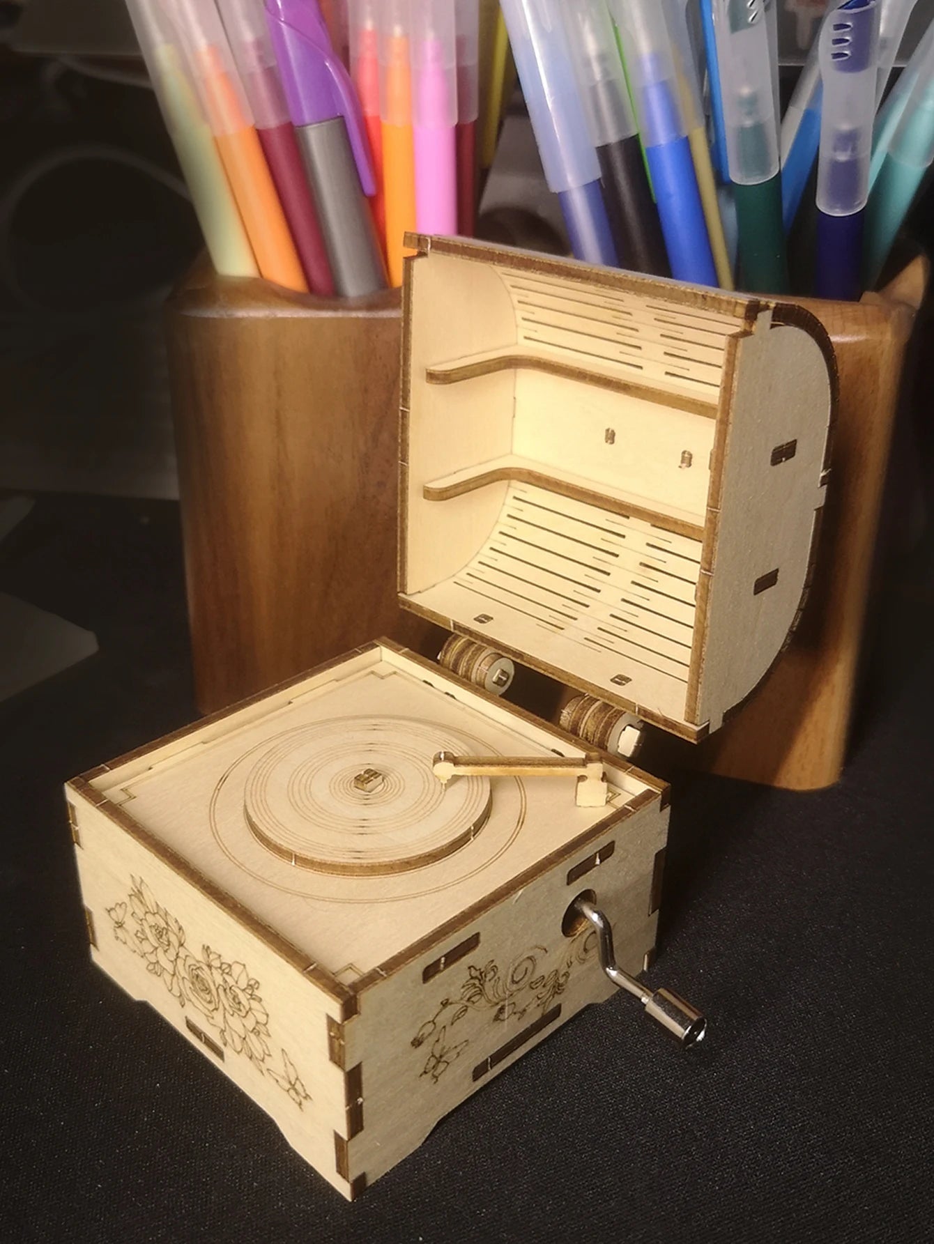 3D Wooden Music Box Puzzle Kit -