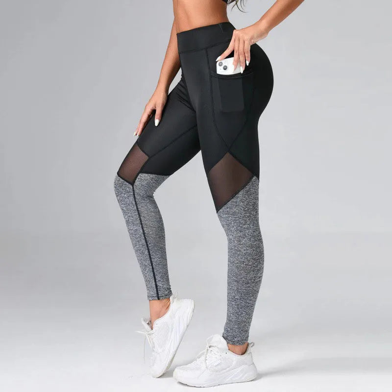 Seamless High-Waisted Yoga Leggings for Women - Booty Lifting & Pocket Design