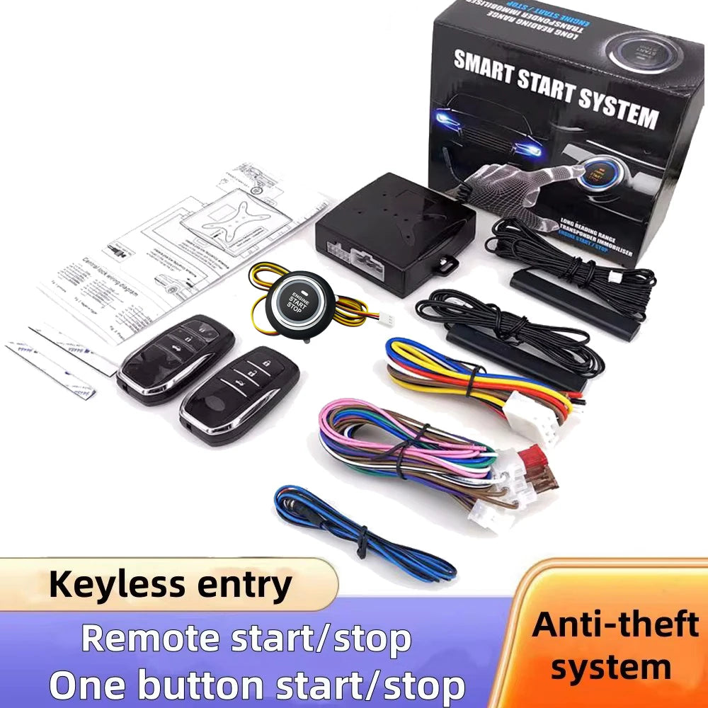 Smart Car Alarm System with Keyless Entry & One-Button Start