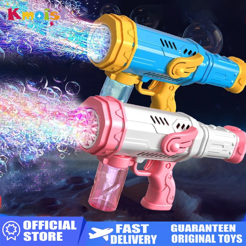 Automatic Bubble Gun for Kids - Electric Bubble Blower with Lights for Outdoor Parties