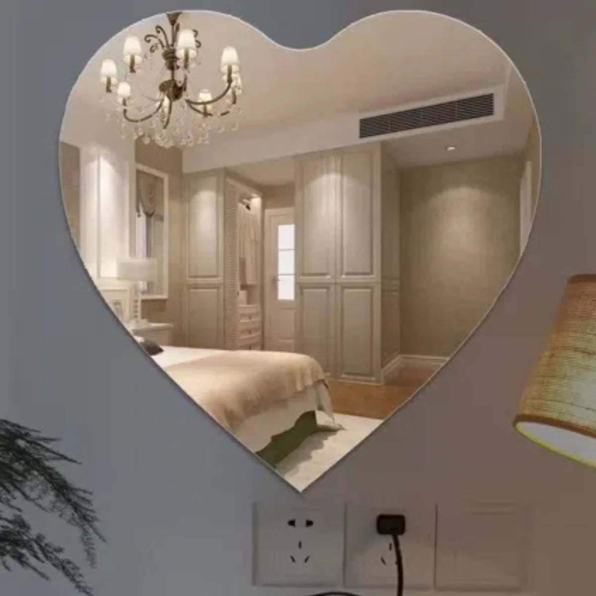 Heart-Shaped Acrylic Wall Mirror – Stylish & Shatterproof Home Décor