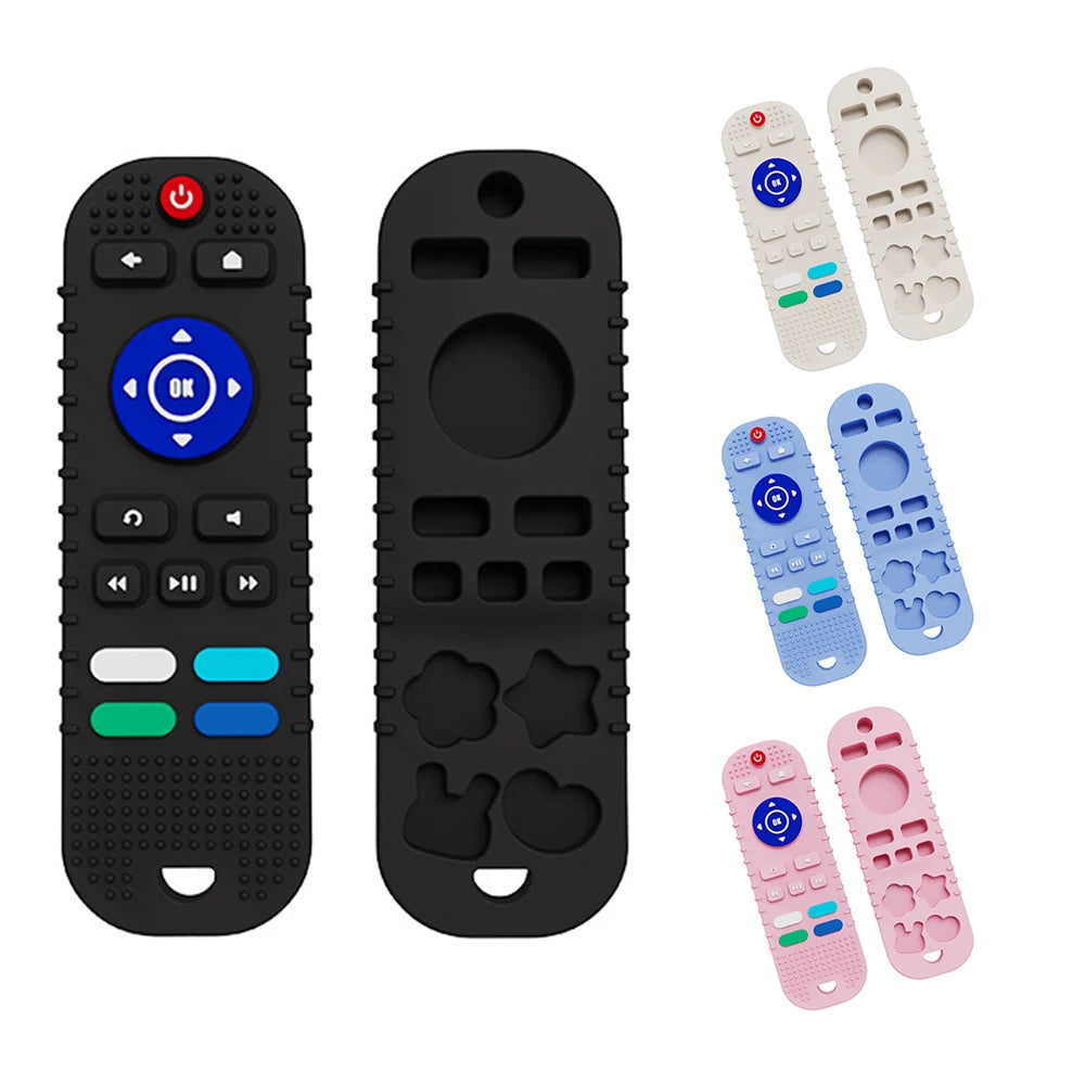 Silicone Baby Teething Toy – Cartoon Remote Control Teether for Soothing Infant Gums (0-6Y)