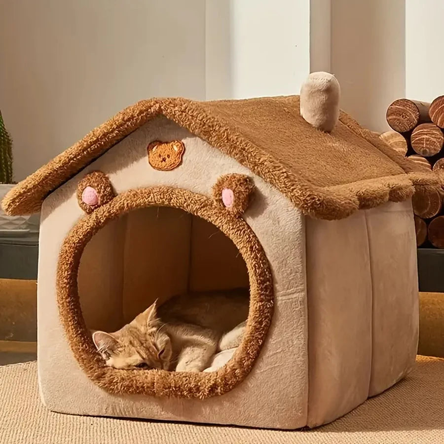 Foldable Pet House – Cozy & Portable Cave for Small Dogs & Cats
