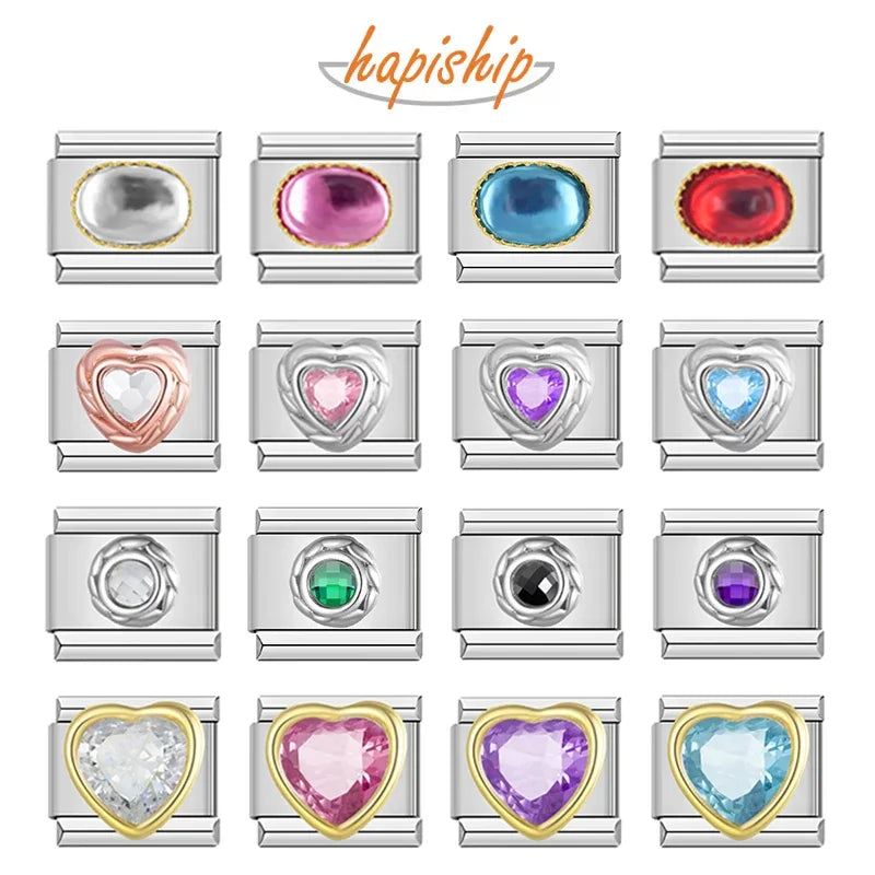 Elegante pulsera de cadena de acero inoxidable con circonitas cúbicas: joyería unisex para cualquier ocasión