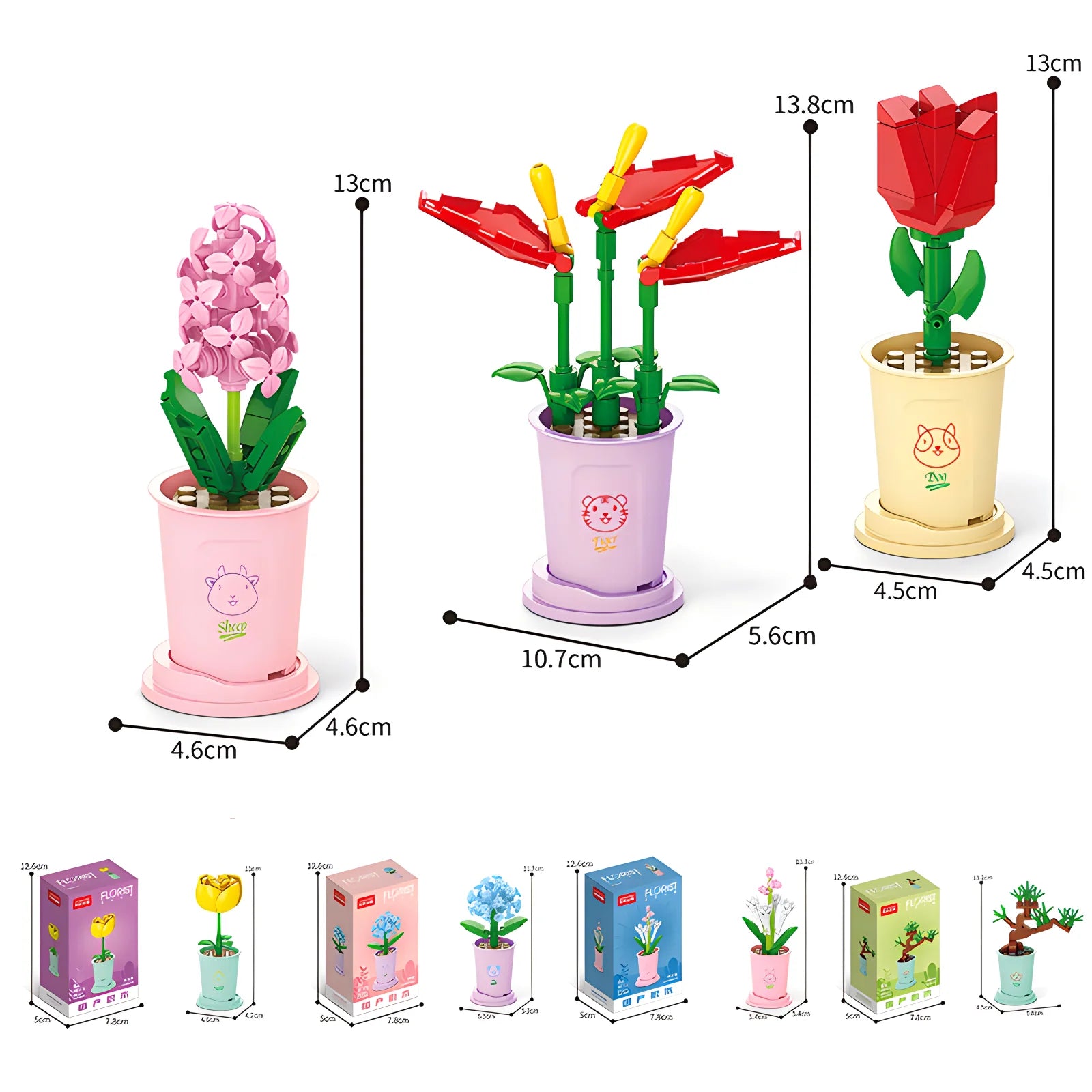 Building Block Flower Bouquet Kit – Creative DIY Botanical Set for All Ages