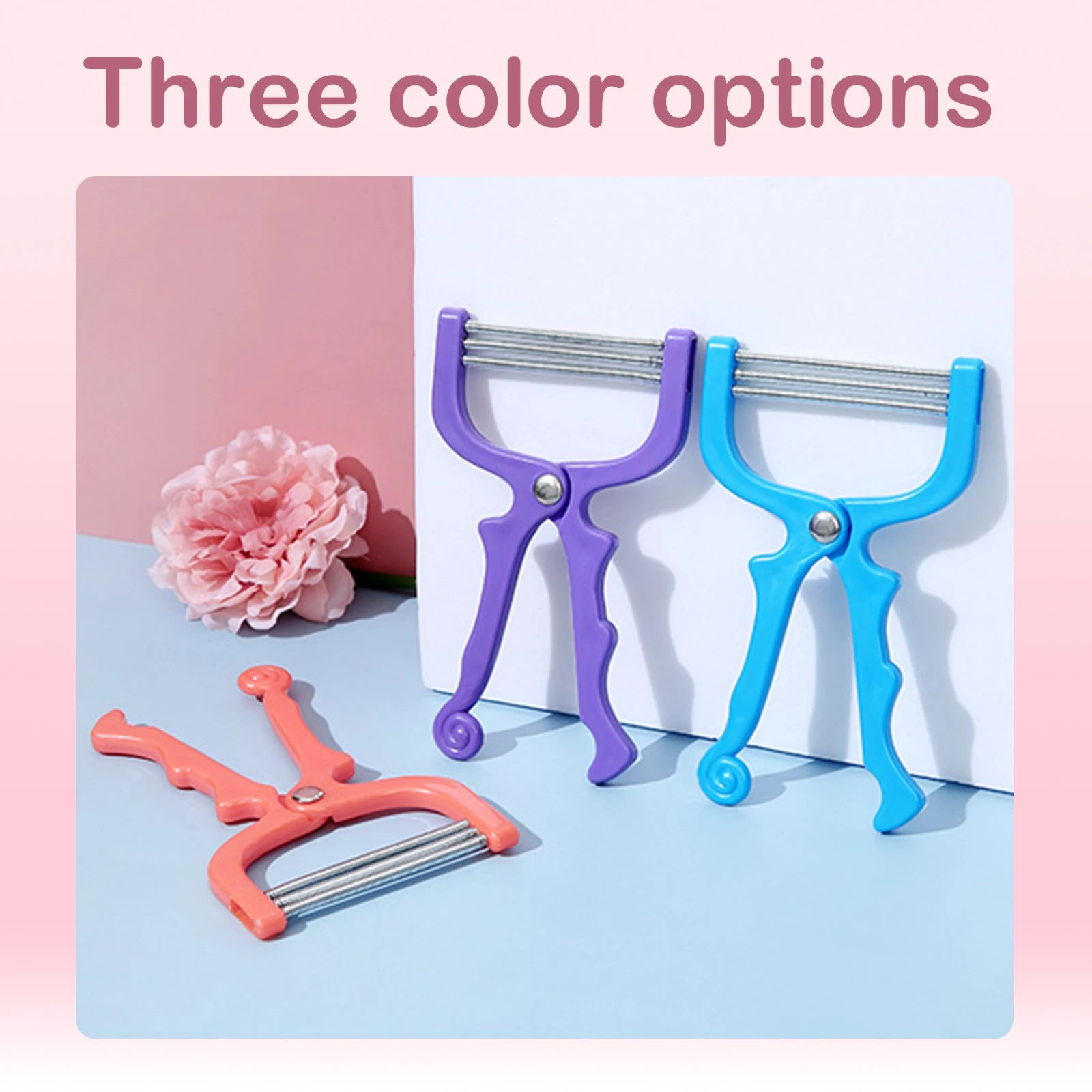 Manual Facial Hair Remover Tool - Spring Threading Epilator for Painless Eyebrow & Lip Hair Removal