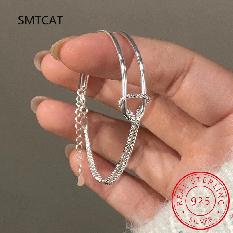 Pulsera de plata de ley 925 con dije de corazón y circonita: elegante regalo de compromiso para mujeres