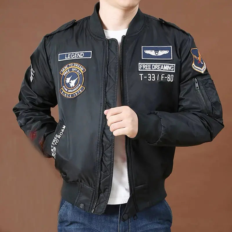 Men's Embroidered Baseball Jacket – Trendy European & American Style