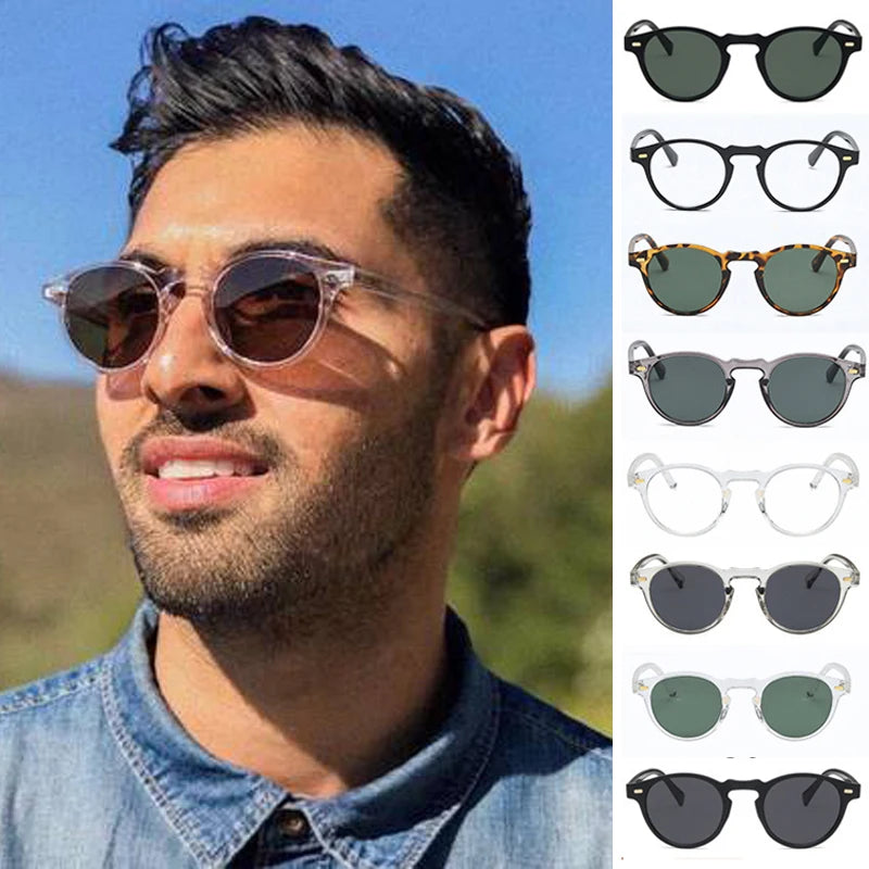 Retro Round Cat Eye Sunglasses – Vintage Style with UV400 Protection for Men & Women