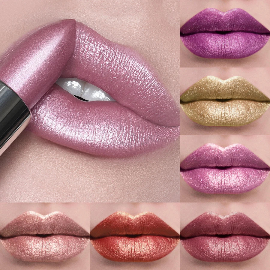 Moisturizing Glitter Lipstick with Color-Changing Gloss Effect