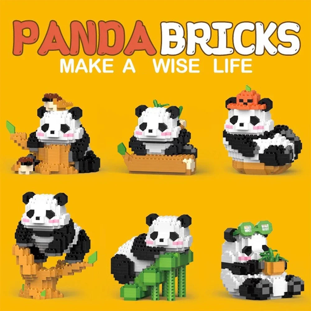 Cute Panda Building Blocks Set – DIY Educational Assembly Toy for Kids