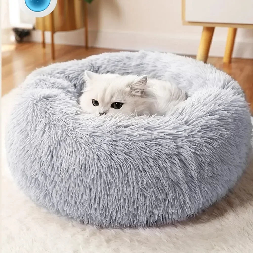 Plush Cat Bed – Ultra-Soft & Warm Pet Nest with Anti-Slip Base