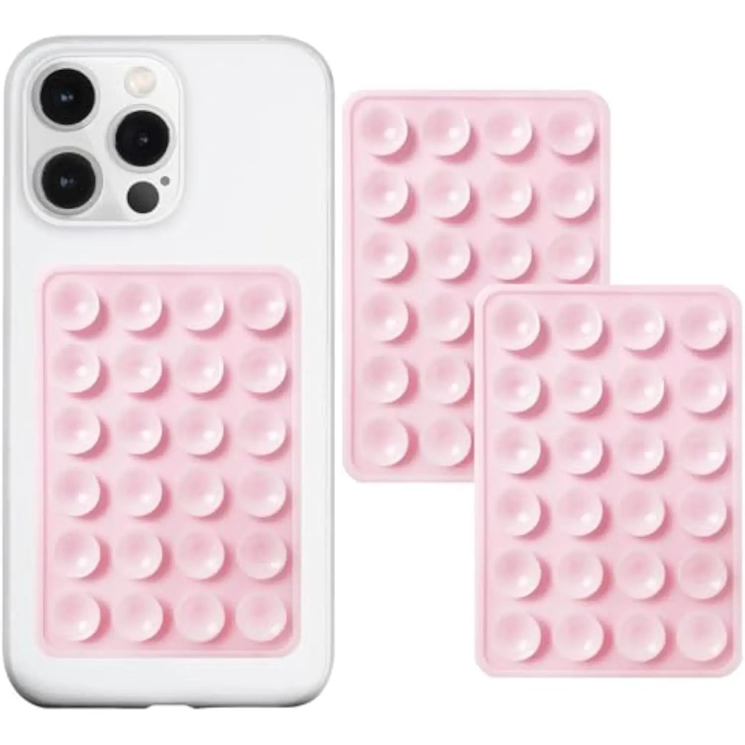 2-Pack Silicone Suction Phone Grip – Non-Slip Sticky Holder for Selfies & Videos
