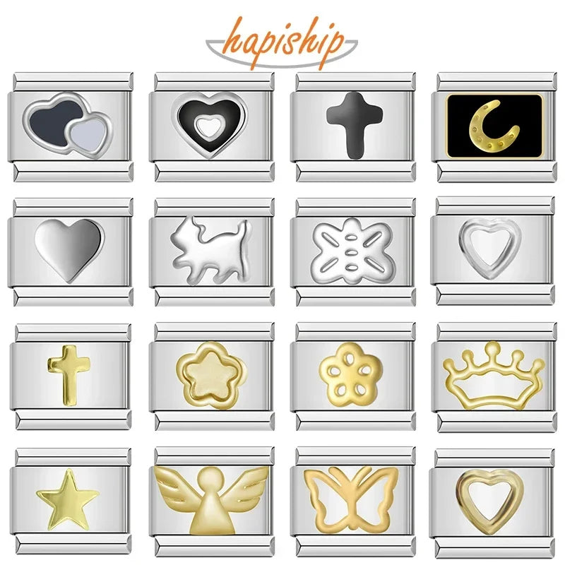 Unisex Stainless Steel Hologram Bracelet – Classic Geometric Link Chain Design